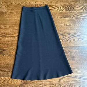 Theory Black Woven Midi Skirt